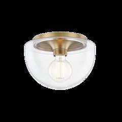 Grace Flush Mount, Aged Brass