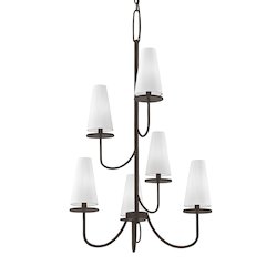 Marcel Chandelier, Textured Bronze