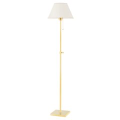 Leeds Floor Lamp, Aged Brass