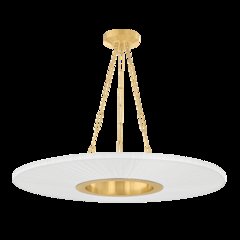 Prattsburgh Chandelier, Aged Brass