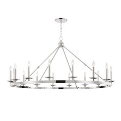 Allendale Chandelier, Polished Nickel