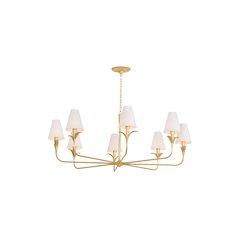 Quill Chandelier, Gilded Ivory