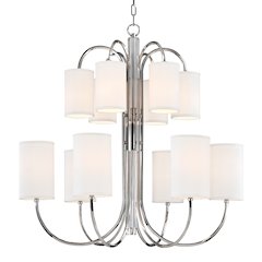 Junius Chandelier, Polished Nickel