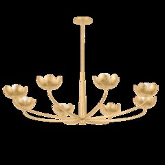 Arcata Chandelier, Vintage Gold Leaf