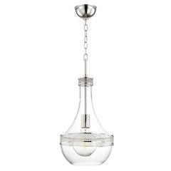 Hagen Pendant, Polished Nickel