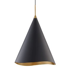 Martini Pendant, Gold Leaf