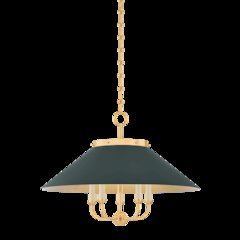 Clivedon Chandelier, Aged Brass