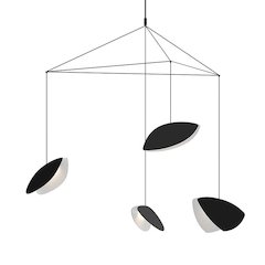 Papillons Pendant, Satin Black