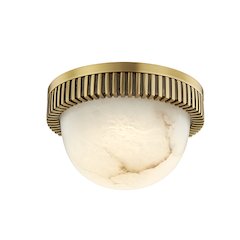 Ainsley Flush Mount, Aged Brass