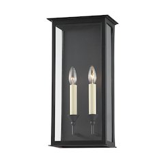 Chauncey Exterior Wall Sconce, Texture Black