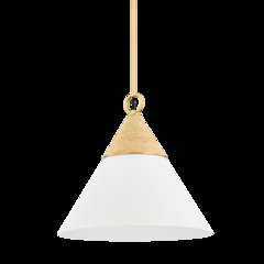 Mica Pendant, Aged Brass