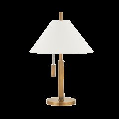 Clic Table Lamp, Patina Brass