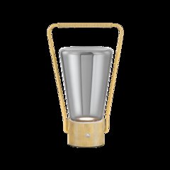 Booker Rechargeable Table Lamp, Aged Brass