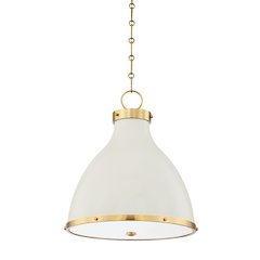 Painted No. 3 Pendant, Aged Brass