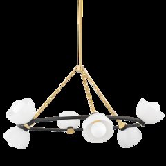 Belle Chandelier, Aged Brass