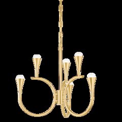 Aviana Chandelier, Aged Brass