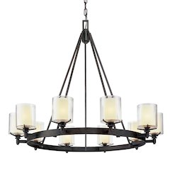 Arcadia Chandelier, Textured Iron