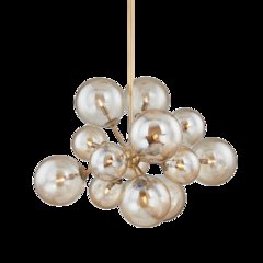 Santee Chandelier, Patina Brass