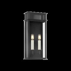 Gridley Exterior Wall Sconce, Texture Black