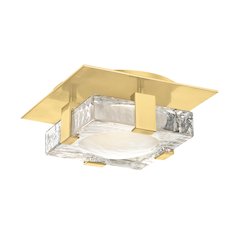 Bourne Semi-Flush, Aged Brass
