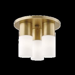 Lola Flush Mount, Aged Brass