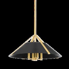 Raymond Pendant, Aged Brass