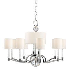 Waterloo Chandelier, Polished Nickel