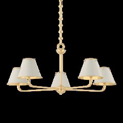 Burghley Chandelier, Aged Brass