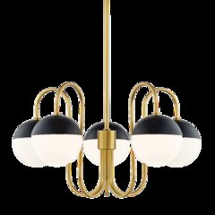 Renee Chandelier, Aged Brass