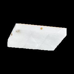 Gypsum Flush Mount, Vintage Brass