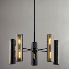 Mikka Chandelier, Patina Brass