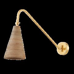 Averack Plug-In Sconce, Aged Brass