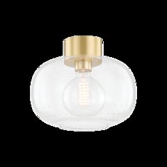 Harlow Flush Mount, Aged Brass