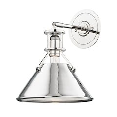 Metal No. 2 Wall Sconce, Polished Nickel