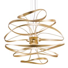 Calligraphy Chandelier, Gold Leaf