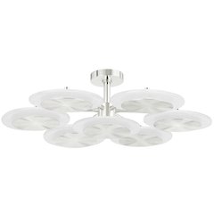 Topaz Semi Flush, Polished Nickel