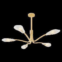 Tenafly Chandelier, Aged Brass