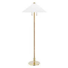 Flare Floor Lamp, Aged Brass
