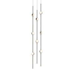 Constellation Chandelier, Satin Nickel