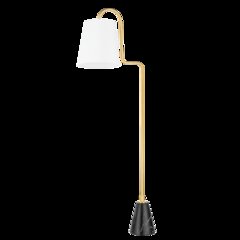 Jaimee Floor Lamp, Aged Brass