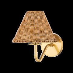 Issa Wall Sconce, Aged Brass