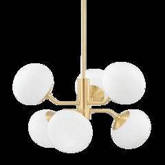 Estee Chandelier, Aged Brass