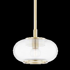 Maggie Pendant, Aged Brass