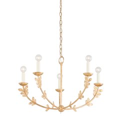 Florian Chandelier, Vintage Gold Leaf