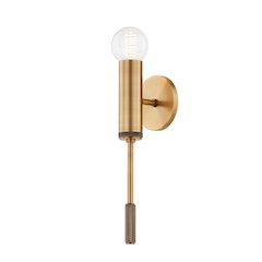 Chino Wall Sconce, Patina Brass