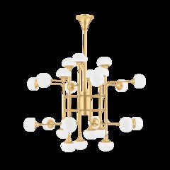Fleming Chandelier, Aged Brass