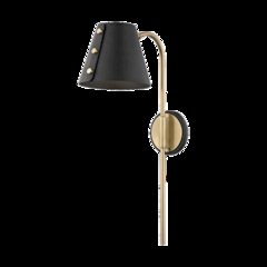 Meta Plug-In Sconce, Aged Brass