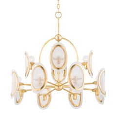 Danes Chandelier, Vintage Gold Leaf