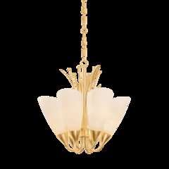 Forest Glen Chandelier, Vintage Gold Leaf