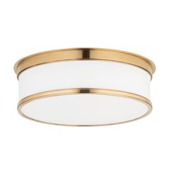 Geneva Flush Mount, Aged Brass